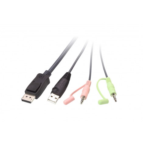 Aten | USB DisplayPort Cable with Remote Port Selector | CS22DP | 2-Port KVM Switch - 6
